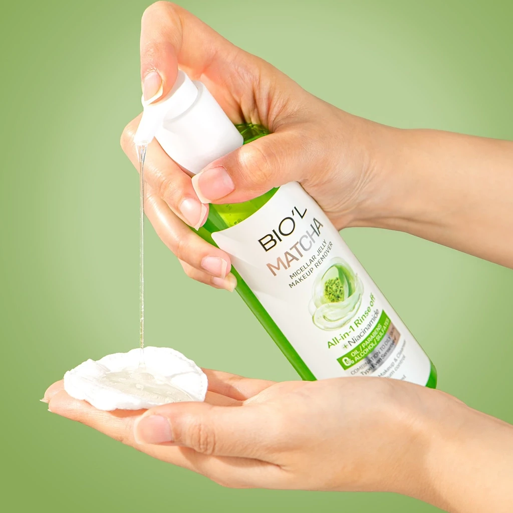 میسلار ژل پاک کننده آرایش حاوی ماچا بیول